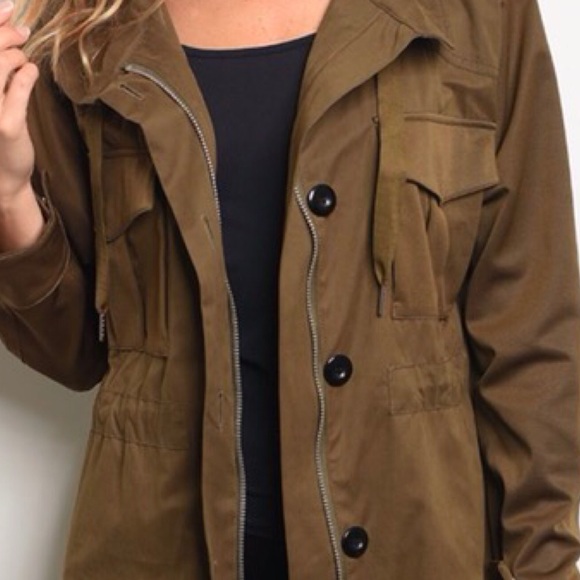 OLIVE UTILITY JACKET - Picture 5 of 7